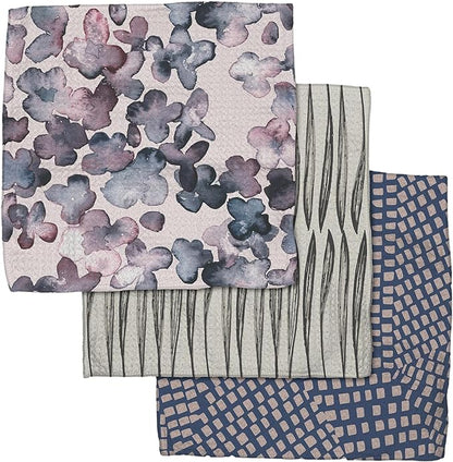 GEOMETRY Kitchen Dish Cloths Quick Dry Premium Dish Rags with Geoweave 3 Pack Set Tiny Petals