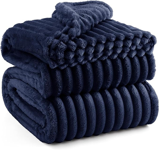 Bedsure GentleSoft Blue California King Size Blanket for - Cozy Soft Blankets for Women, Cute Small Fleece Throws for Girls, Birthday Gifts for Women, 102x96 Inches