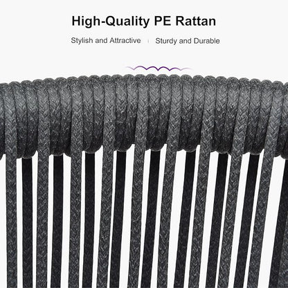 PURPLE LEAF 11 Pieces Patio Dining Table Set with StorageBox Wicker Teak-Finish Outdoor Furniture Rectangular Table and Chairs Set for Garden Deck Backyard Kitchen, Cushions and Pillows Included