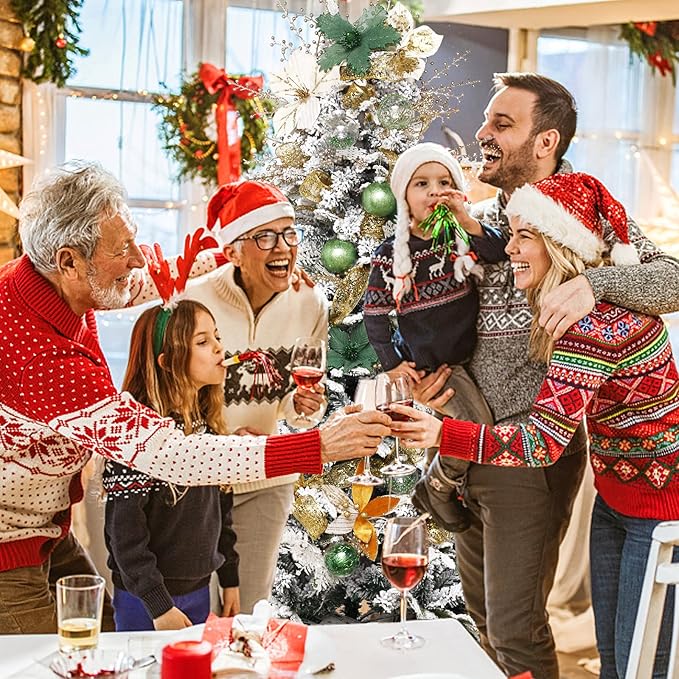 Christmas Ball Ornaments 20ct 80mm 3.15" Clear Shatterproof Xmas Ball Decorations for Christmas Tree Large Pet Decorative Christmas Baubles Bulk for Holiday Party Indoor and Outdoor