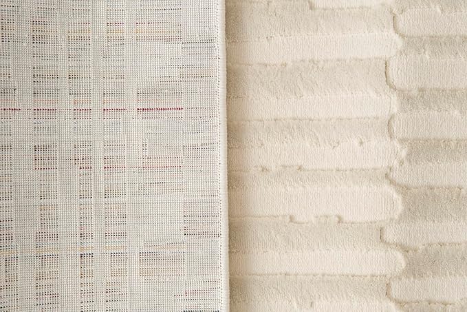 Revival Rugs Soloba 2'7"x9' Machine Washable Runner Rug for Hallway Entryway - 100% Recycled Oeko-TEX Certified, Medium Pile, Beige, Cream