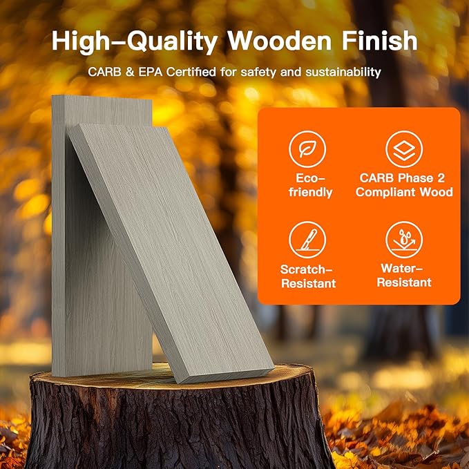 Pipishell Fluted 7 Drawers Dresser for Bedroom, 47" Wooden Drawers with Metal Handle, Dressers with Round Corner Design, Closet Storage Organizer for Bedroom, Hallway, Grey