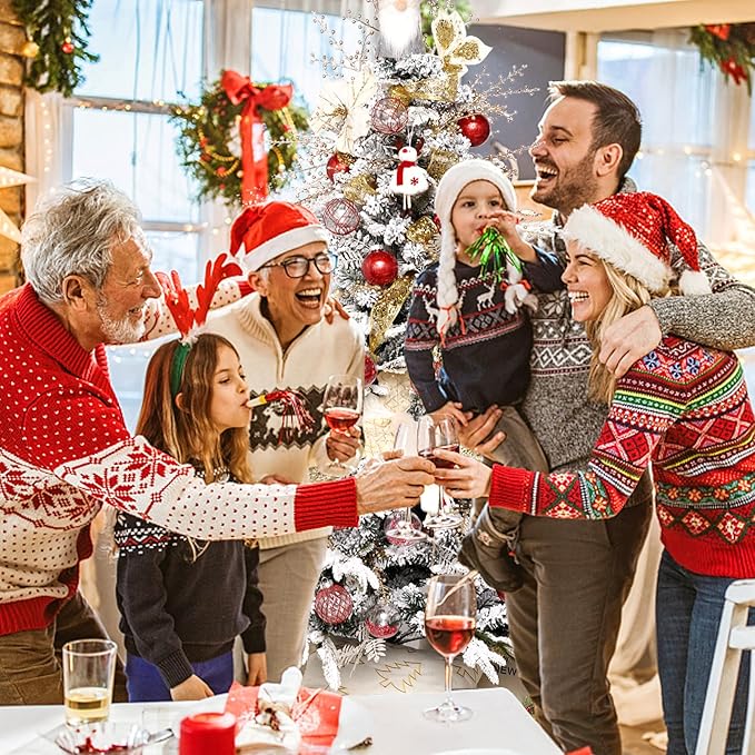 Christmas Ball Ornaments 20ct Red Clear Shatterproof Xmas Ball Decorations 80mm/3.15" Large Christmas Ornaments for Christmas Tree Decoration Hanging Bauble for Party Gifts