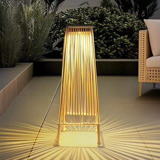 Outdoor Solar Floor Lamp, Upgraded Solar Patio Lamp, Brighter Outdoor Floor Lamp, Auto On/Off Patio Lamps Outdoor for Yard Garden Patio Pathway Lawn Decor