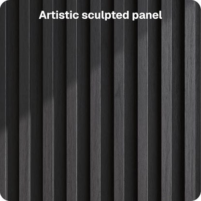 BELLEZE Modular Fluted Sideboard Buffet Cabinet with Storage, Mid-Century Modern Console Table with Symmetrical Arched Doors, Elegant Credenza for Dining Room, Kitchen, and Living Room, Camel