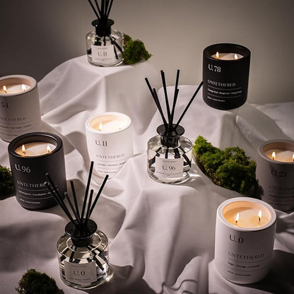 U.0 Luxury Scented Candle – Sage, Orange & Amber | Hand-Poured in USA with 100% Natural Coconut & Apricot Wax | Double Wick, Long-Lasting Aromatherapy Candle for Home, Gift & Relaxation (12.5 oz)