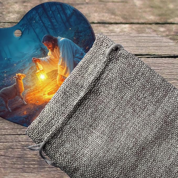 Baptism Gifts for Boys or Girl,Christmas Ornaments for Christmas Tree Decorations Jesus and Lamb Birthday Gift for Women Christian Gifts for Women C-319