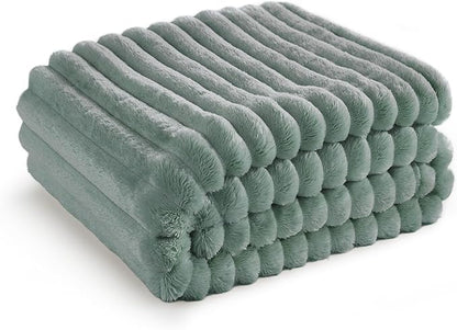 Bedsure GentleSoft Green Throw Blanket for - Cozy Soft Blankets for Women, Cute Small Fleece Throws for Girls, Sage Green Room Decor Decorations for Home, 50x60 Inches