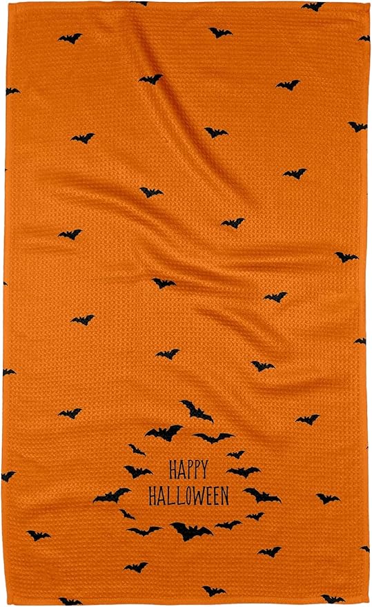GEOMETRY Halloween Kitchen Towels Quick Dry Microfiber Dish Towels Premium Waffle Happy Halloween 18x30