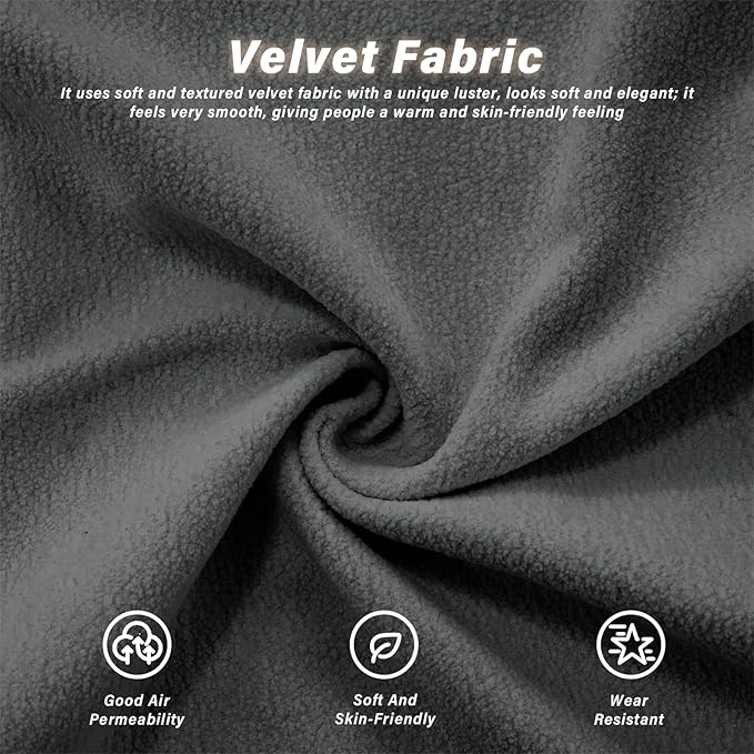 SoarFlash Velvet Sectional Middle Position Sofa, Grey