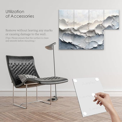 8-Pack Art Acoustic Wall Panels 48x32 Inches Acoustic Treatment Panels- Decorative Soundproof Wall Panels for Studios, Offices, Home, Included Nano Glue Stickers