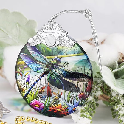 Christmas Ornament, 2025 Ornaments for Christmas Tree, Stained Glass Hanging Ornament, Holiday Ornaments, Unique Gift Idea - Dragonfly