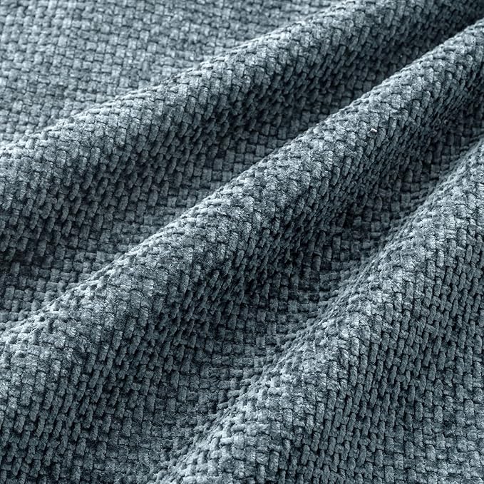 MIULEE Pack of 4 Throw Pillow Covers 20x20 Inch Navy Blue Soft Decorative Chenille Pillow Covers Farmhouse Accent Cushion Covers for Boho Home Decor Bedroom Living Room