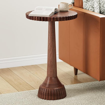Christopher Knight Home Hiltona Wood End Table, Small Drink Table, Indoor Round Side Table, Modern Solid Wood Accent Table Coffee Table for Living Room Bedroom or Small Spaces, Honey
