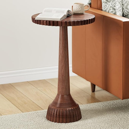 Christopher Knight Home Hiltona Wood End Table, Small Drink Table, Indoor Round Side Table, Modern Solid Wood Accent Table Coffee Table for Living Room Bedroom or Small Spaces, Honey