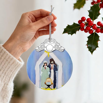 Nativity Ornament | Nativity Scene | Christmas Ornament | Christmas Decoration | Holiday Decor | Religious Gifts | Christian Gifts | Gift Exchange | Gift Idea - Pattern D