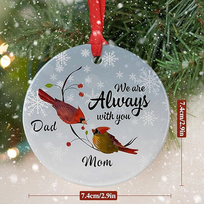 Cardinal Christmas Ornament - Memorial Ornament for Dad and Mom - Sympathy Gift - Thinking of You Remembrance Gift