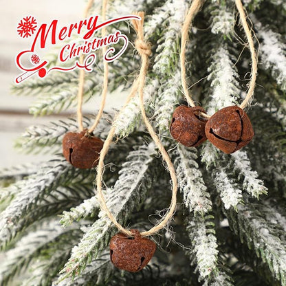 Augshy 200 Rustic Christmas Jingle Bells, 2/5 Inches Metal Craft Bells for Christmas Home Decoration Christmas Party Decor Party Supplies