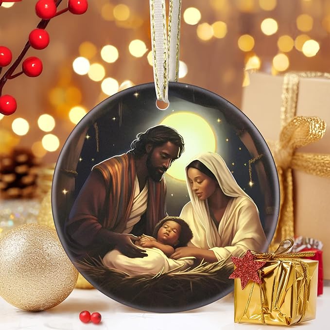 Nativity Christian Ornament - Religious Gift Idea for Christmas Tree