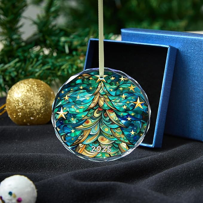 Christmas Tree Ornament 2025,Glass Holiday Decoration,Christmas Ornaments 2025