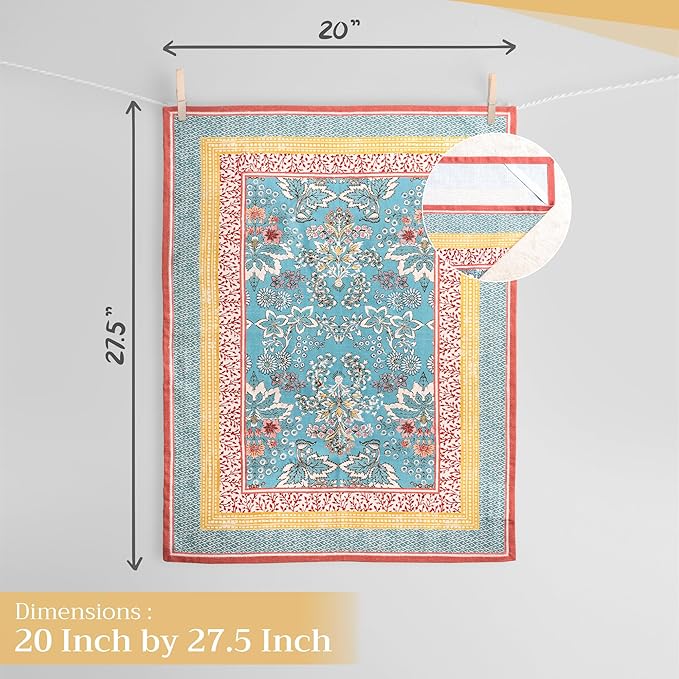 Maison d'Hermine Dish Towels 100% Cotton Absorbent Marquise Set of 3 Spring Summer