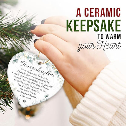 ZAGKOO Daughters Gifts from Mom - Gifts for Daughters Christmas Ornament 2025 - Mother and Daughter, Inspirational to My Daughter Keepsake Ornament - Christmas Tree Decorations