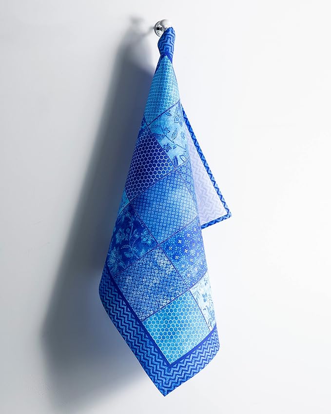 Maison d'Hermine Dish Towels 100% Cotton Absorbent Indigo Love Set of 3 Spring Summer