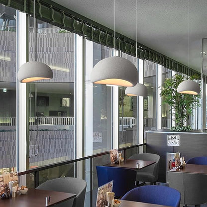 JAYMP 30cm Mini Size Wabi Sabi Pendant Light for Dining Room Kitchen Island Hallway Modern Hanging Lamp E26 Base Japanese Style Bird Nest Shape Lighting Fixture (Matte White,B Shape, 11.8“ Small Size)