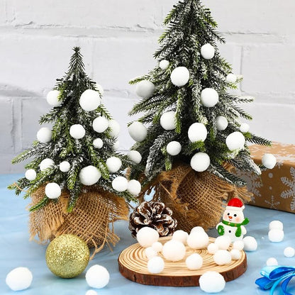 UPINS Christmas Pom Poms Balls, 600 Pieces Light White Pompoms Pom Poms for Crafts Making DIY Holiday Christmas Decorations Supplies (3 Size )