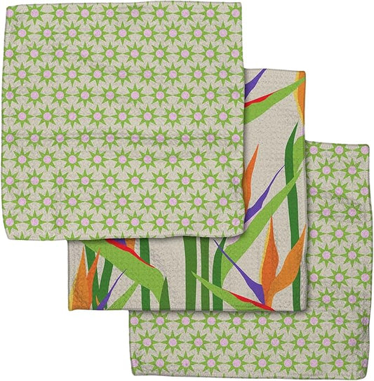 GEOMETRY Kitchen Dish Cloths Quick Dry Premium Dish Rags with Geoweave Paradise