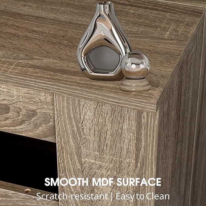 20''- 118.5'' Extendable Dining Room Table, Expandable Dining Table, Modern Large Table, for 2-12 Person, Barnwood Brown