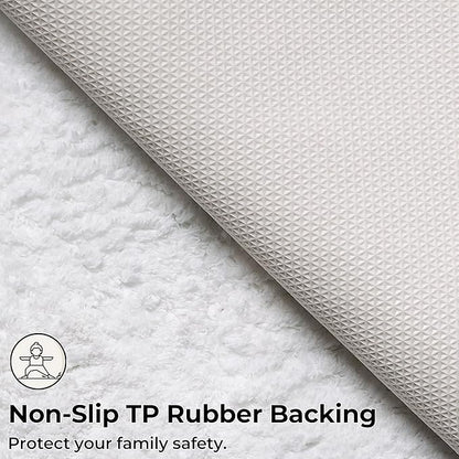 GRANNY SAYS White Bathroom Rug Mat, Bath Mats for Bathroom Non-Slip, 24" x 36", Super Soft and Water Absorbent, Microfiber Bath Rugs, Machine Wash Dry, Large Bath Rugs for Floor