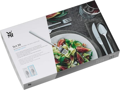 WMF Cutlery Set 30-Pieces for 6 Persons Boston Cromargan 18/10 Stainless Steel Brushed