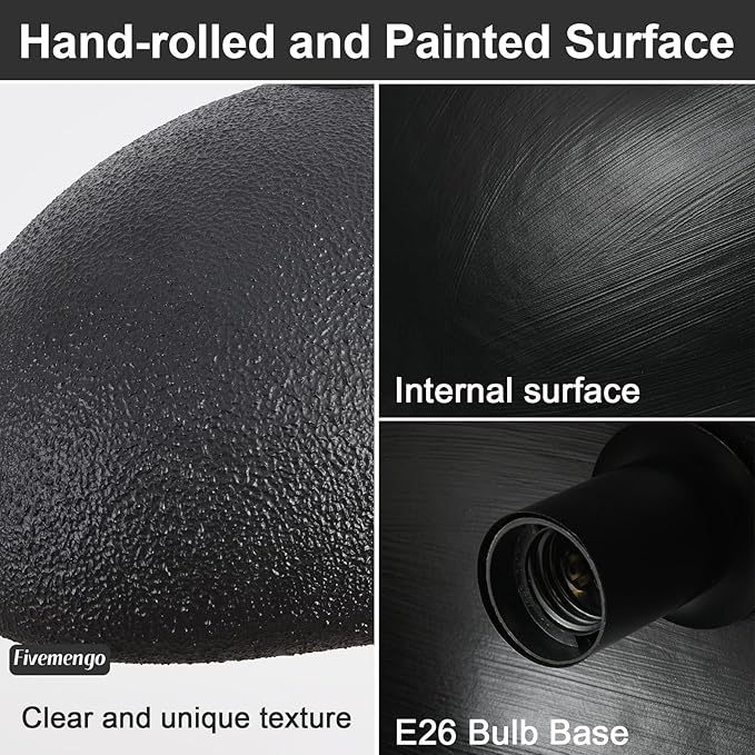 15.7in Wabi Sabi Pendant Lights Kitchen Island Lighting Fixture Ceiling Mount Black Modern Japanese Lamp Japandi Chandelier for Dining Living Room Hallway Bedroom Restaurant Hanging Lamp