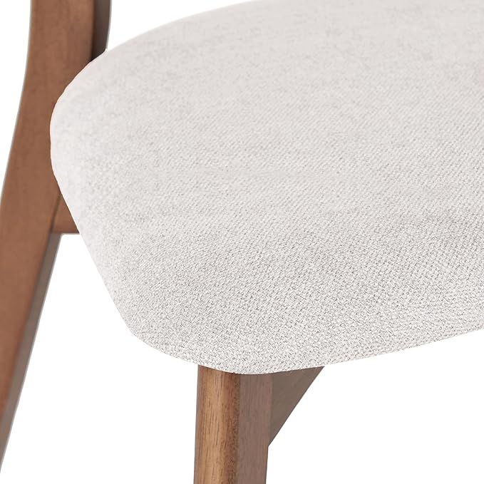 Christopher Knight Home Upholstered Wood Dining Chair,Stylish Designed Dining Room Chair for Living Room (Set of 2),Light Beige