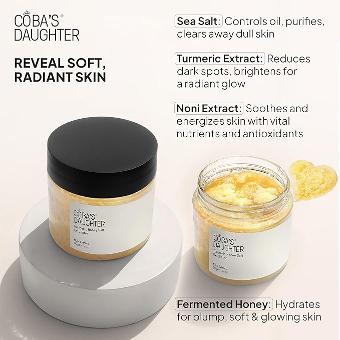 COBA’S DAUGHTER Christmas Gift for Women - 3-Piece Spa Gift Set with Honey Turmeric Scrub, Almond Orange Scrub & Aloe Vera Gel - Perfect Birthday Gift, Self-Care Spa Gift Box, Travel Size Beauty Set