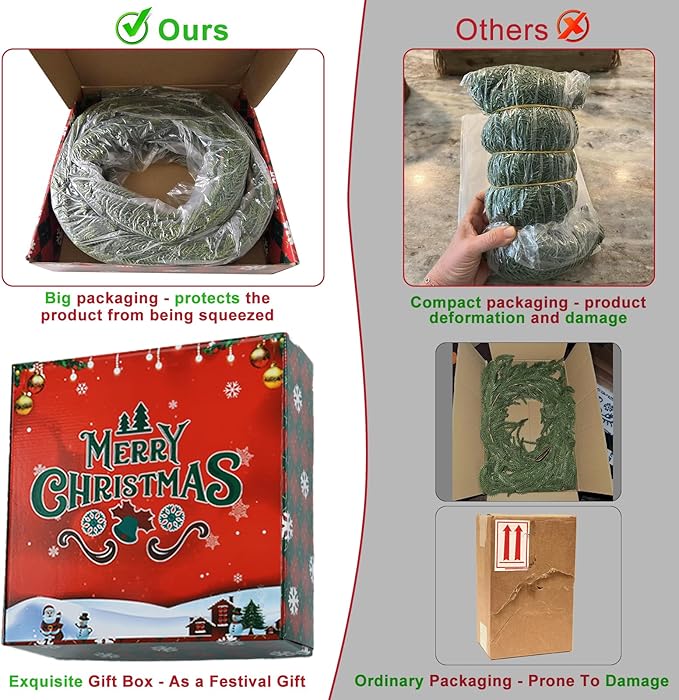 9 Ft Real Touch Christmas Garlands,Thick and Lush，Bendable guirnaldas navideñas, Pine Cedar Garland Artificial Realistic, Christmas Garland for Mantle,Indoor Outdoor Christmas Decorations