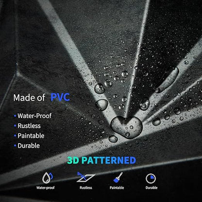 Art3dwallpanels 33 Pack 3D Wall Panel Diamond for Interior Wall Décor, PVC Textured Wall Panels, 12''x12'' Cover 32.Sq.Ft. Patina Bronze