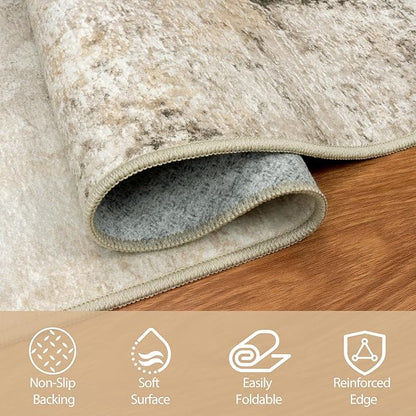 5x8 Area Rugs for Living Room Rug Washable: Abstract Rug for Dining Room Bedroom Carpet Non Slip 5 by 8 Indoor Modern Nursery Home Office Coffee