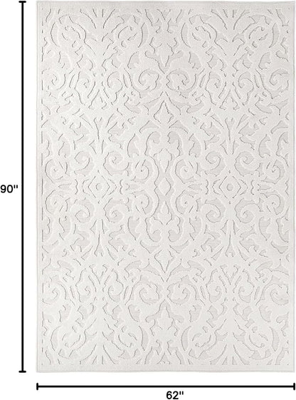 My Texas House Lady Bird Area Rug 5.2x7.6 Indoor Outdoor, Natural