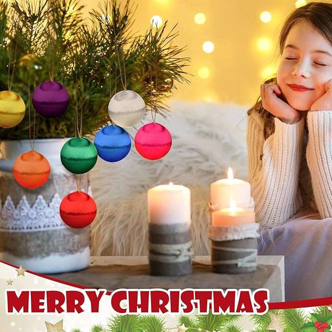 Syhood Christmas Satin Balls Christmas Silk Ball Ornaments Satin Silk Xmas Tree Hanging for Xmas Tree Decor Holiday Party Decorations(48 Pcs,Multicolor,1 Inch)