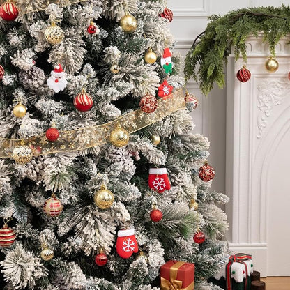 100ct Christmas Ball Ornaments Set, Red and Gold Shatterproof Hand-Painted Hanging Baubles Decoration Bulk for Xmas Tree, Wreath, Garland, Home Holiday Decor