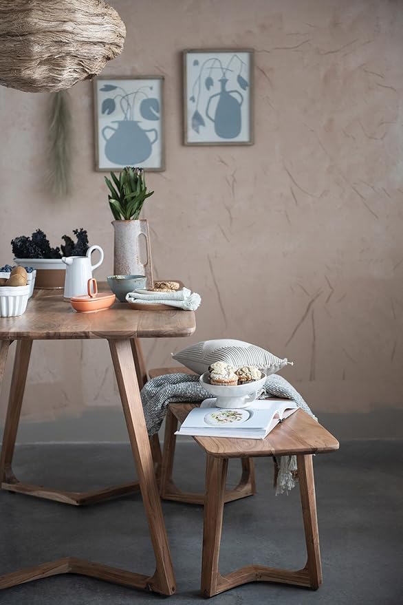 Creative Co-Op Stoneware Bowl w Reactive Glaze Decorative Object, White