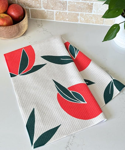 HONED Premium Microfiber Kitchen Dish Towels Set of 2 Quick Dry Waffle Tea Towels 18x30 Tabletop Decor