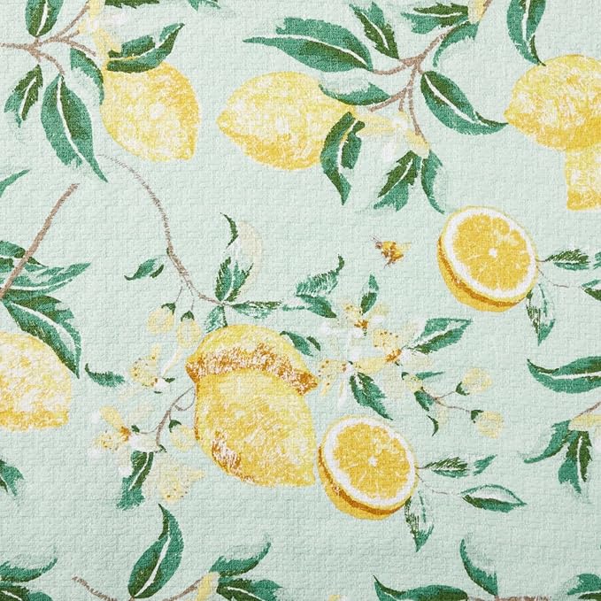 Martha Stewart Kitchen Towels 2 Pack Dual Purpose Decorative Dish Towels 16x28 Lemon Whimsy