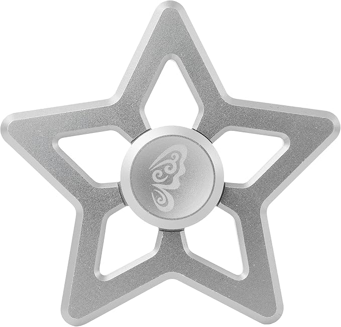 Matashi Hanging Christmas Tree Star Ornament with Matashi Crystals, Christmas Decorations for Holiday Wedding Party Decoration, Tree OrnamentsShiny, Chrome Plated Metal Finish, Ribbons Included