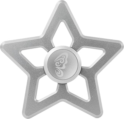 Matashi Hanging Christmas Tree Star Ornament with Matashi Crystals, Christmas Decorations for Holiday Wedding Party Decoration, Tree OrnamentsShiny, Chrome Plated Metal Finish, Ribbons Included