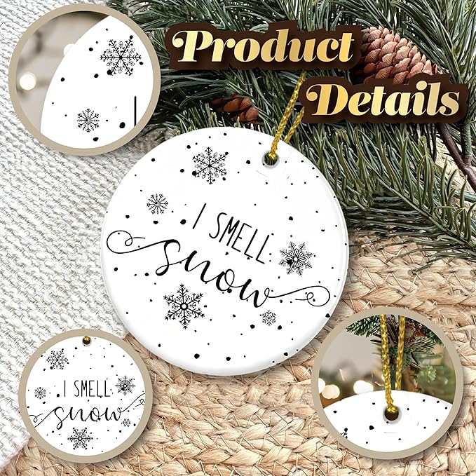 I Smell Snow, Girls Gifts Christmas Ornament, Gifts Women, Christmas Tree Ornament, Friendship Elephant Ornament, Christmas Tree Ornament 2025