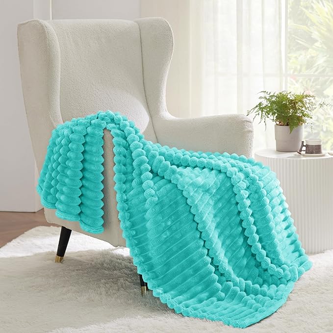 Bedsure GentleSoft Blue Twin XL Blanket for Bed - Cozy Soft Blankets for Women, Cute Small Fleece Throws for Girls, Birthday Gifts for Women Decor Gifts for Mom, Blue Fog, 66x90 Inches