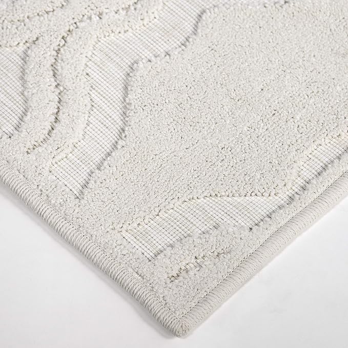 My Texas House Cotton Blossom Runner Rug 1.11x7.6 Indoor Outdoor, Natural